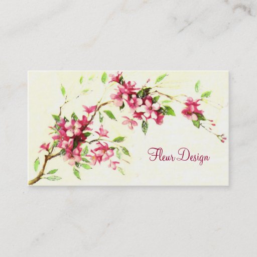 Customizable Blooms Business Card