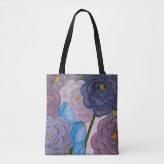 Blooms in Gray Tote Bag