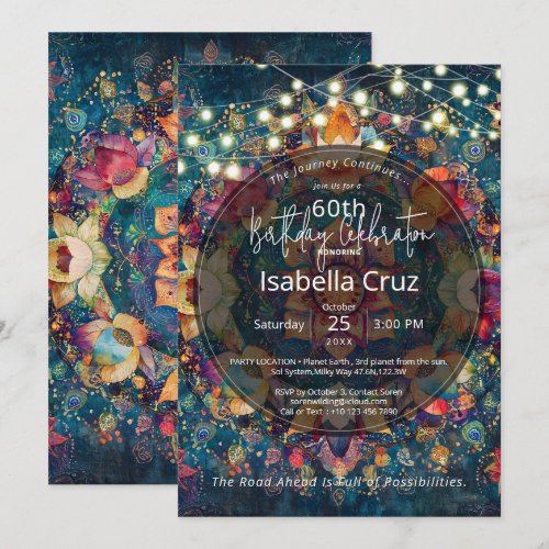 Blooms in Motion | Floral Mandala Design Invitation