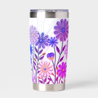 Blooms in Paper & Thread: 3D Quilled Wildflower Insulated Tumbler