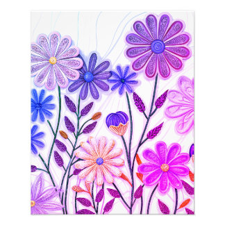 Blooms in Paper & Thread: 3D Quilled Wildflower Photo Print