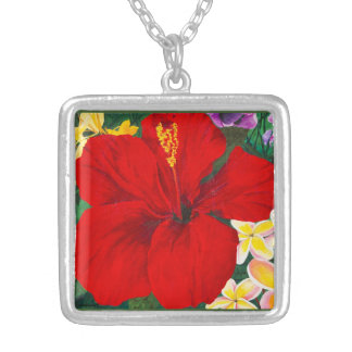 Hawaiian Flower Necklaces & Lockets | Zazzle