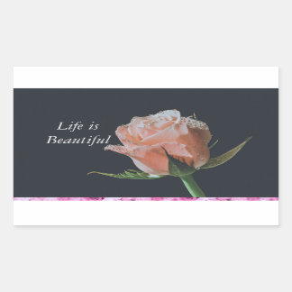 "Blooms of Beauty:A rose inspired design " Rectangular Sticker