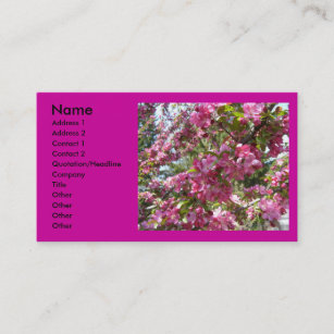 Blooms of Crab Apple Tree Business Card