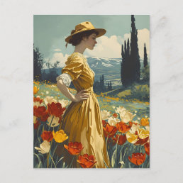 Blooms of Grace: Vintage Tulip Beauty Postcard
