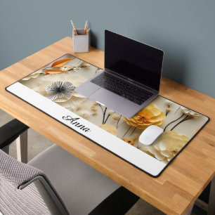 Blooms of Inspiration: Personalized Desk Mat