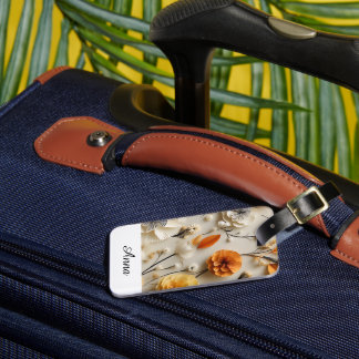 Blooms of Inspiration: Personalized Luggage Tag