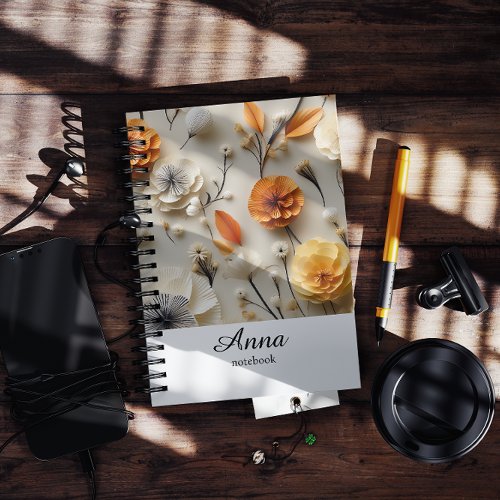 Blooms of Inspiration Personalized Spiral Notebook