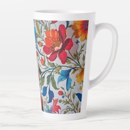 Blooms of Joy _ Your Daily Dose of Floral Delight Latte Mug