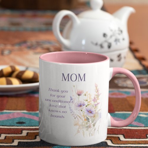 Blooms of Love Mothers Day Watercolor Bouquet  Mug