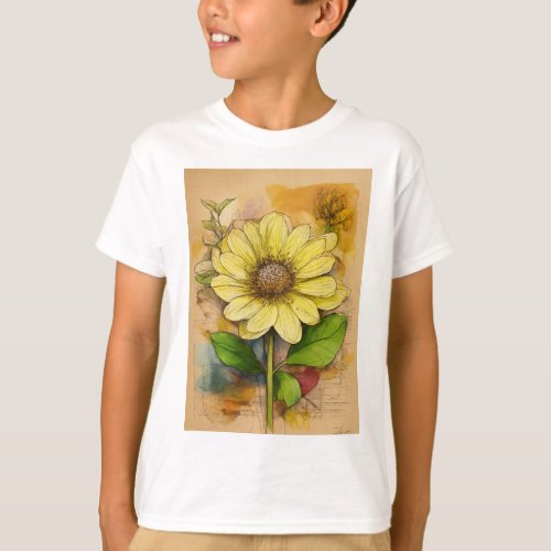Blooms of Positivity Sunflower_Inspired T_Shirt D