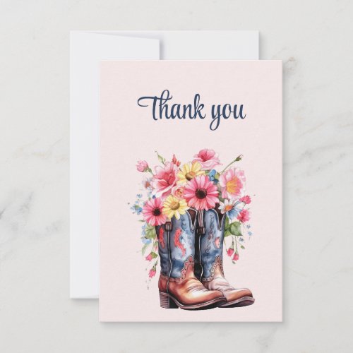 Blooms of Prairie Vintage Dusty Pink Note Card