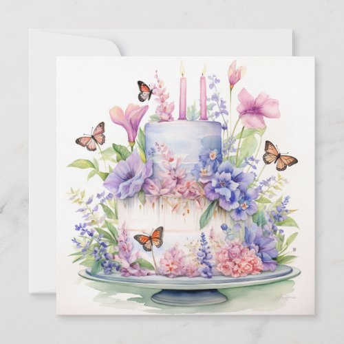 Blooms of Wishes Enchanted Garden Birthday Card