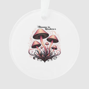 Blooms Shadows - Whimsigoth Mushroom Art Pastel Go Ornament