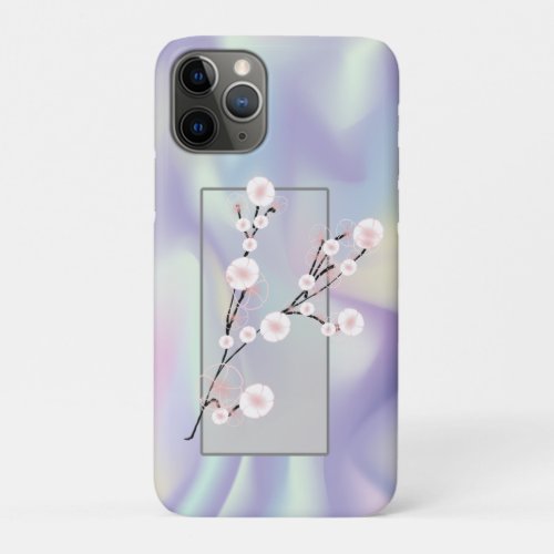 Bloosom Flowers Holographic iPhone 11 Pro Case