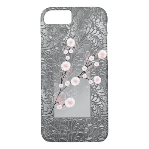 Bloosom Flowers Silver iPhone 87 Case