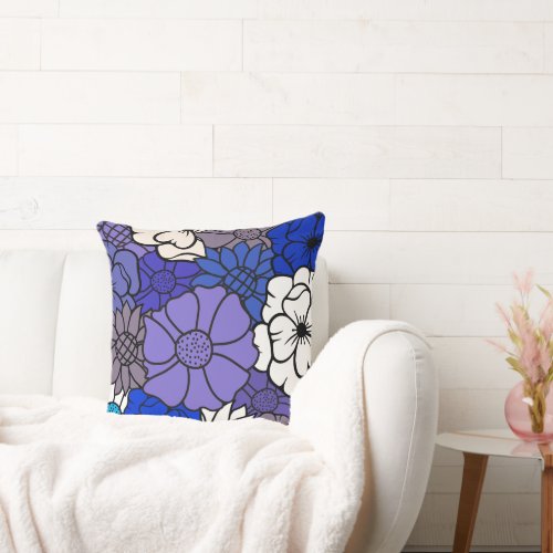 Blossms In Twilight Throw Pillow