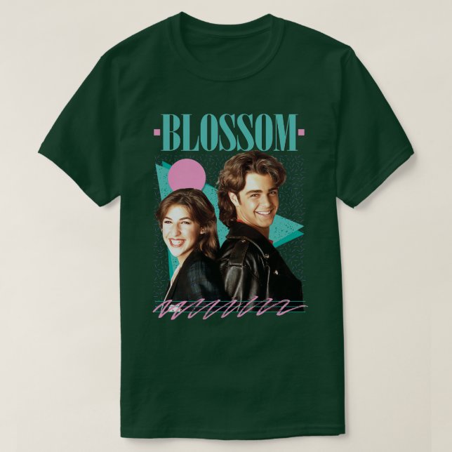 Blossom 90s Fan Aesthetic T-Shirt (Design Front)