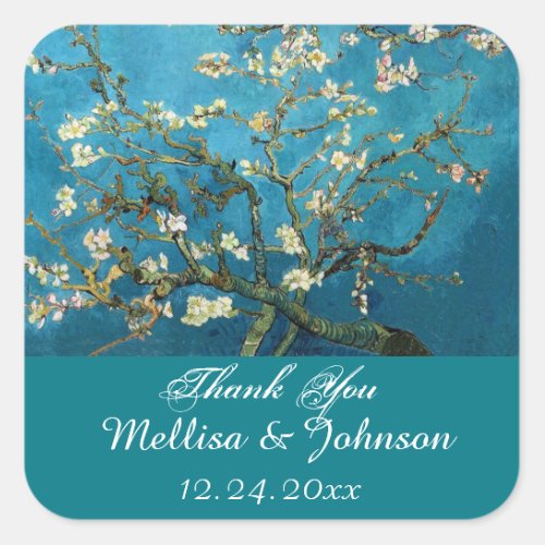 Blossom Almond Tree thank you stickers
