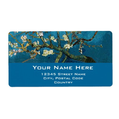 Blossom Almond Tree  Vincent van Gogh Label