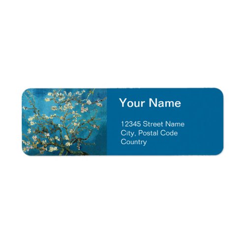 Blossom Almond Tree  Vincent van Gogh Label