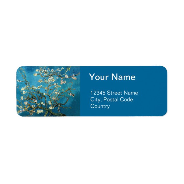 Blossom Almond Tree,  Vincent van Gogh. Label (Front)