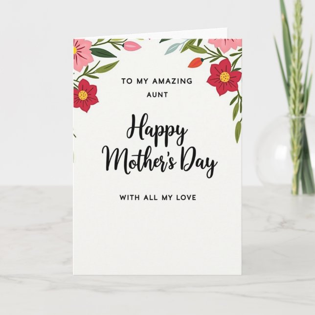 Blossom Amazing Aunt Card (Front)