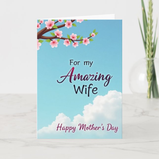 Blossom Amazing Wife Mothers Day Card (Front)