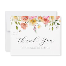 Blossom and Honey Thank You Note Card