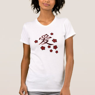blossom and love kanji camisole T-Shirt
