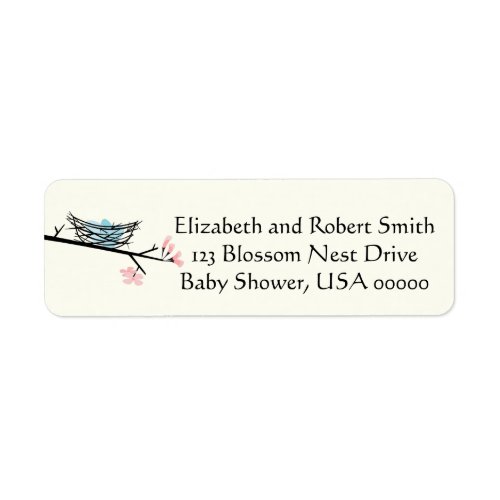 Blossom and Nest Return Address Label