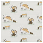 Blossom and the groundhog fabric