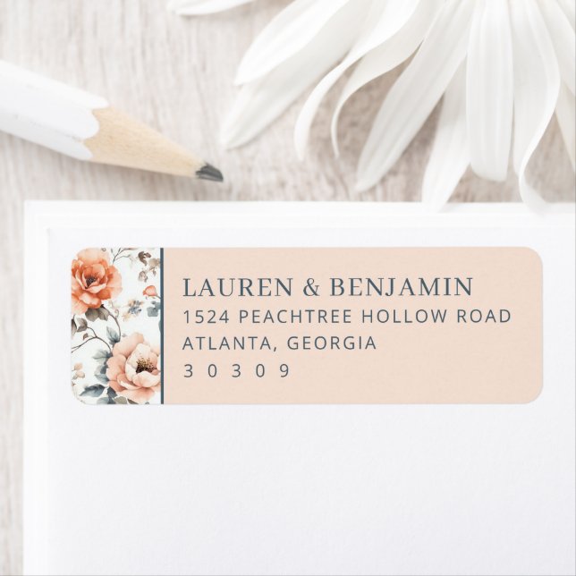 Blossom and Vow Wedding Label (Insitu)