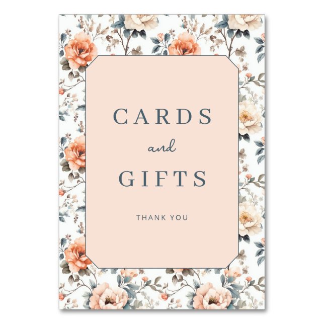 Blossom and Vow Wedding Table Number (Front)