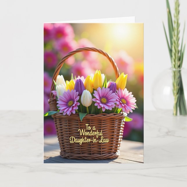 Blossom Basket Mothers Day Card (Front)
