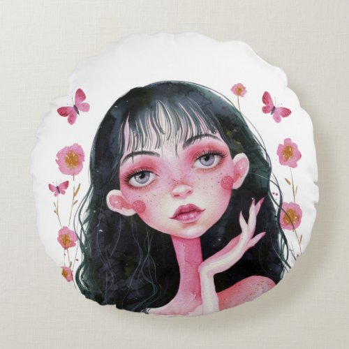 Blossom Beauty 2 Round Pillow