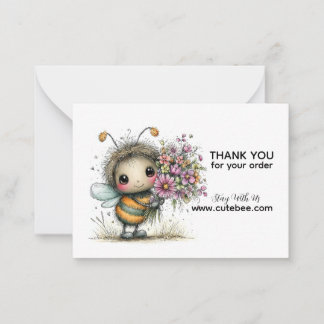 Blossom Bee Buddy Thank You Note Card