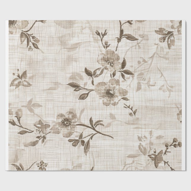Blossom Beige Gift Wrap (Flat)