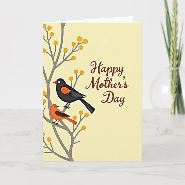 Blossom Bird Mothers Day Card (Front)