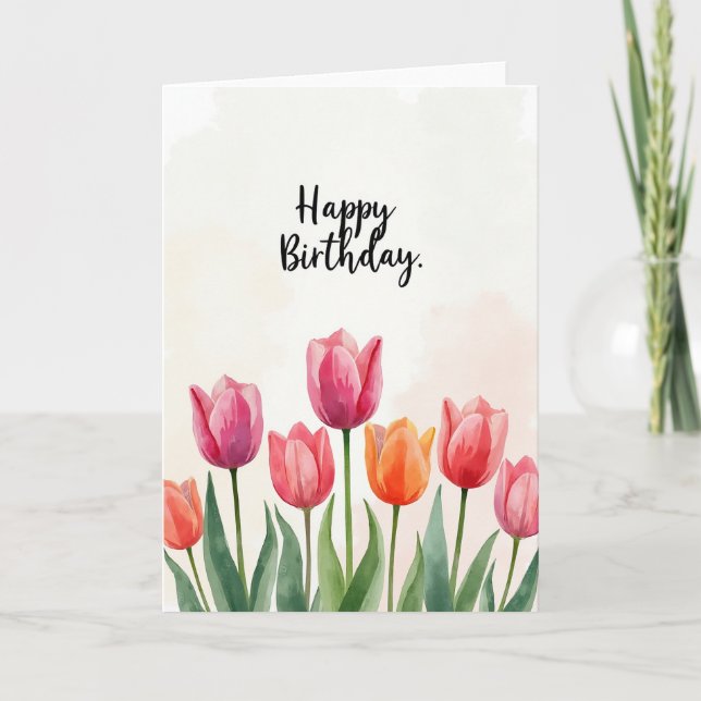Blossom Birthday Artistic Card (Front)