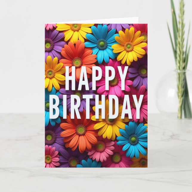 Blossom Birthday Greeting Card (Front)