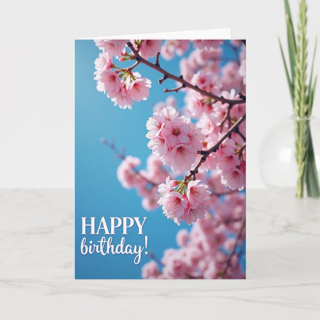 Blossom Birthday Message Card (Front)