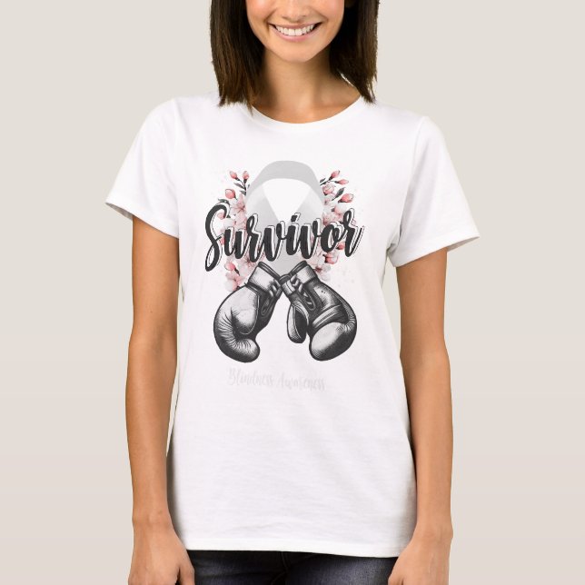 Blossom Blindness Warrior Survivor T-Shirt (Front)
