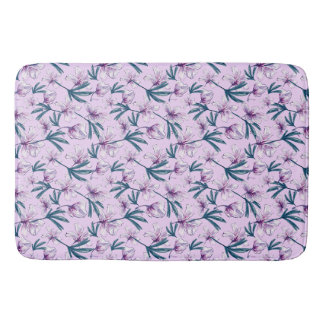 Blossom Bliss on Soft Purple Bath Mat