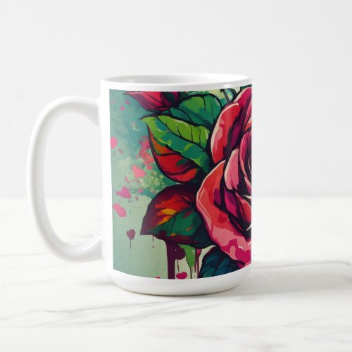 Blossom Bliss Vibrant Flower Print Mug  Sip in S