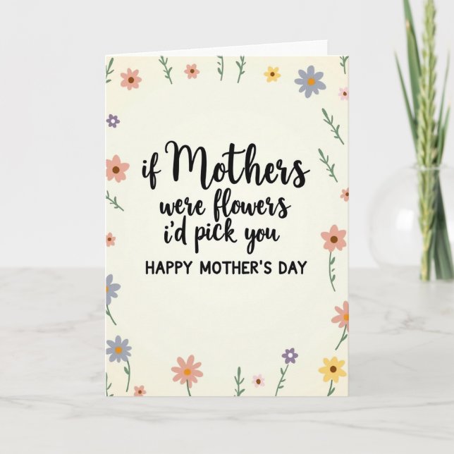 Blossom Border Mothers Day Card (Front)