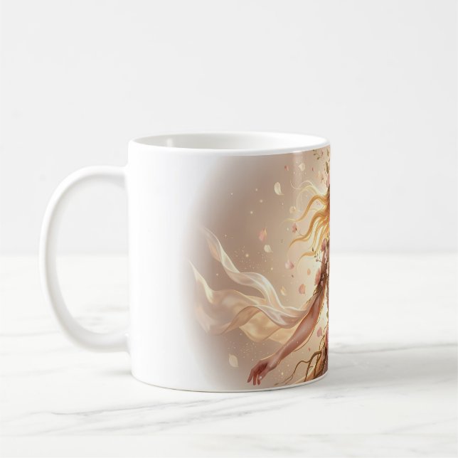 Blossom-Born Light and Grace Fantasy Mug (Left)