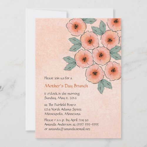 Blossom Bouquet Mother's Day Brunch Invitations