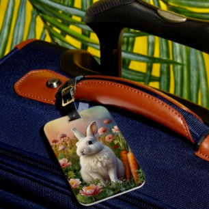 Blossom Bunny & Carrot Patch Luggage Tag 