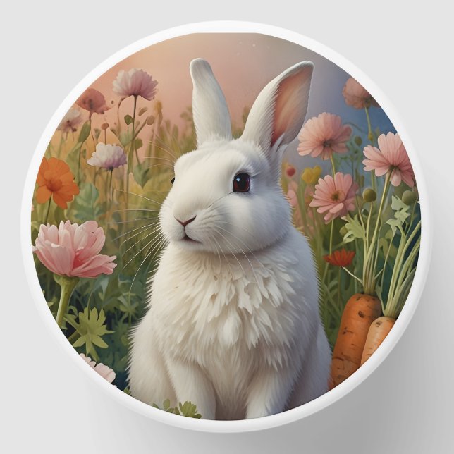 Blossom Bunny & Carrot Patch Soy Wax Candle Favor Mini Candle Favors (Front)